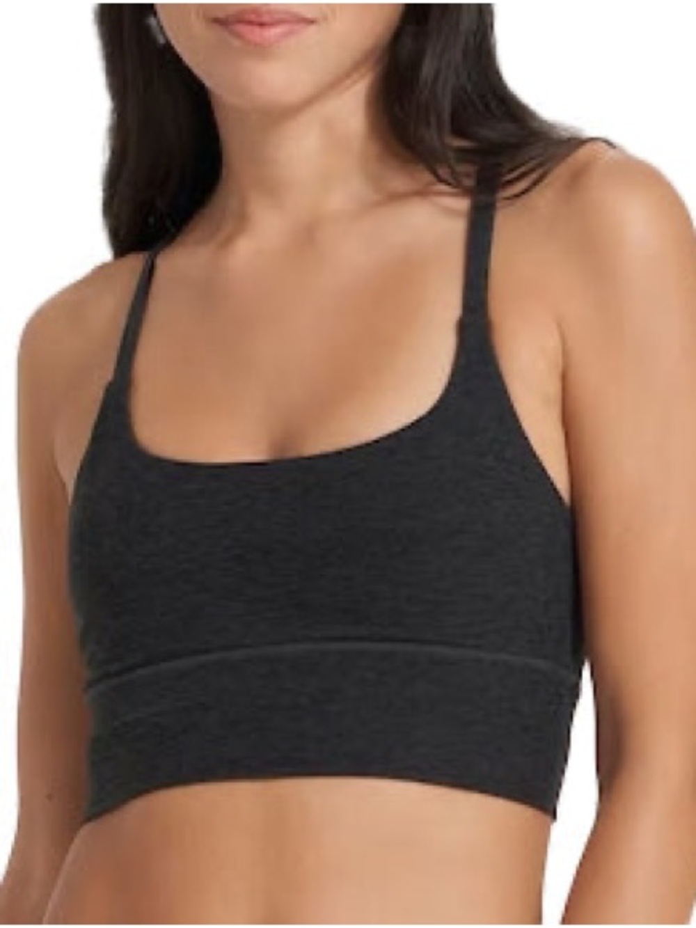 Vuori Charcoal Scoop-Neck Sports Bralette